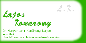 lajos komaromy business card
