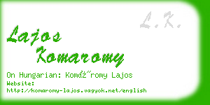 lajos komaromy business card